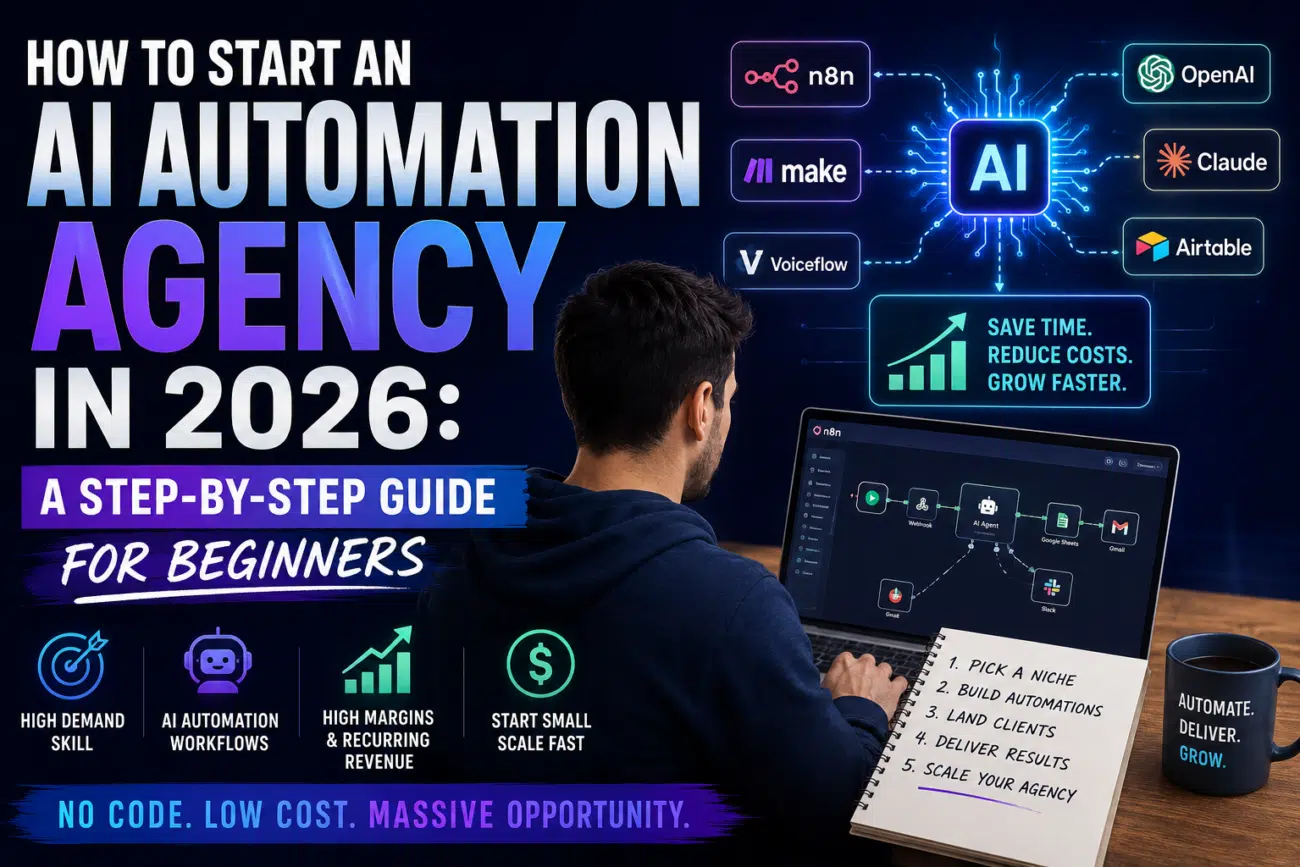 How to Start an AI Automation Agency With No Code in 2026 (Even If You're Non-Technical)